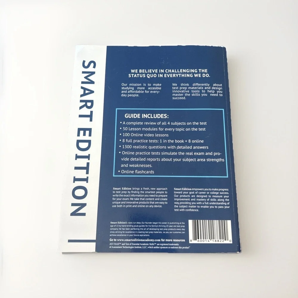 ATI TEAS‎ 7 Study Guide Smart Edition 5th Ed Online + Book (d42)